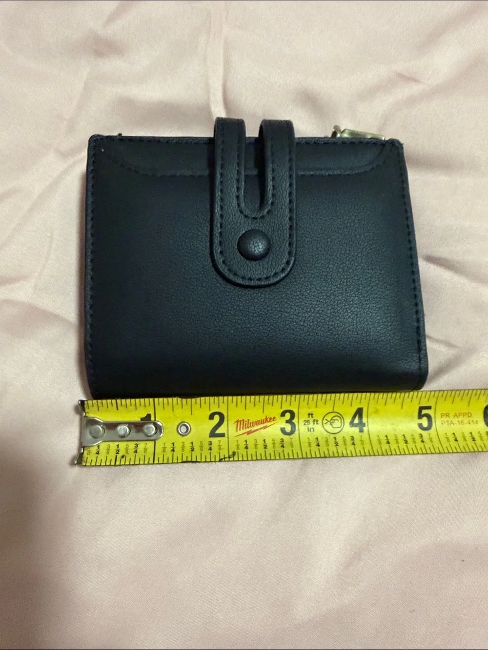 Classic Black Women's Wallet - Compact Snap & Zip Card Holder